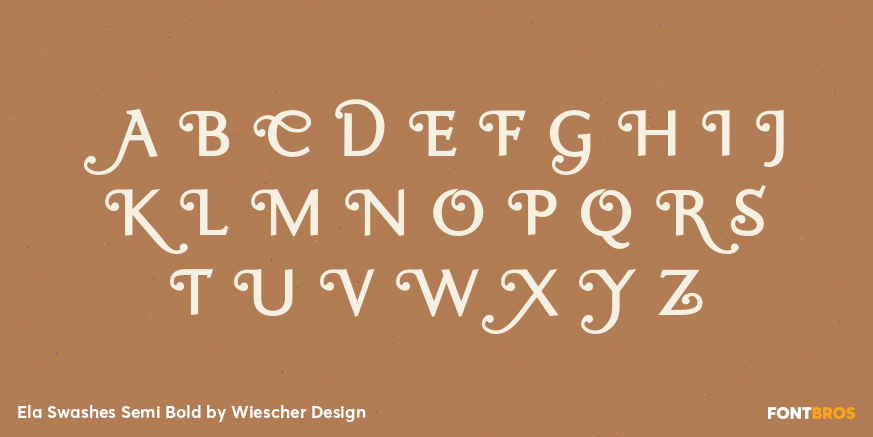 Ela Swashes Semi Bold Font Poster #2