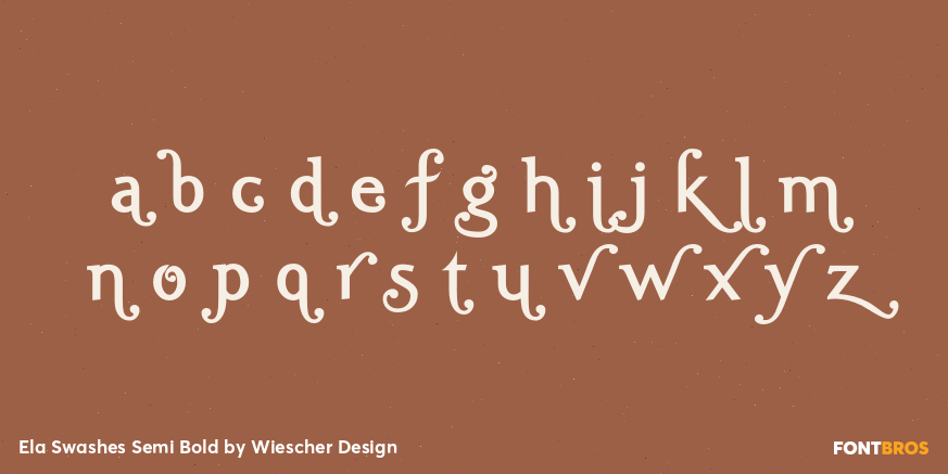 Ela Swashes Semi Bold Font Poster #3