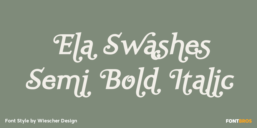 Ela Swashes Semi Bold Italic Poster