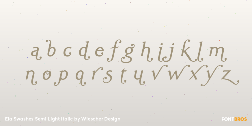 Ela Swashes Semi Light Italic Font Poster #3
