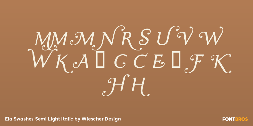 Ela Swashes Semi Light Italic Font Poster #4