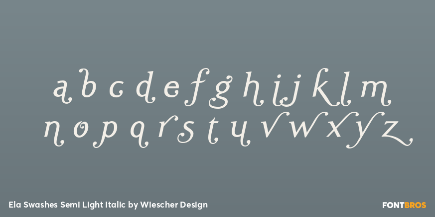 Ela Swashes Semi Light Italic Font Poster #1