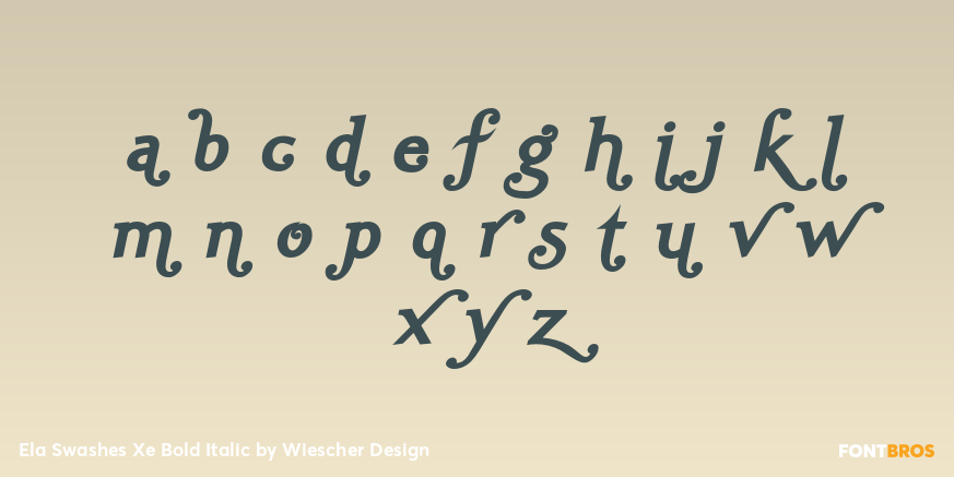 Ela Swashes Xe Bold Italic Font Poster #1