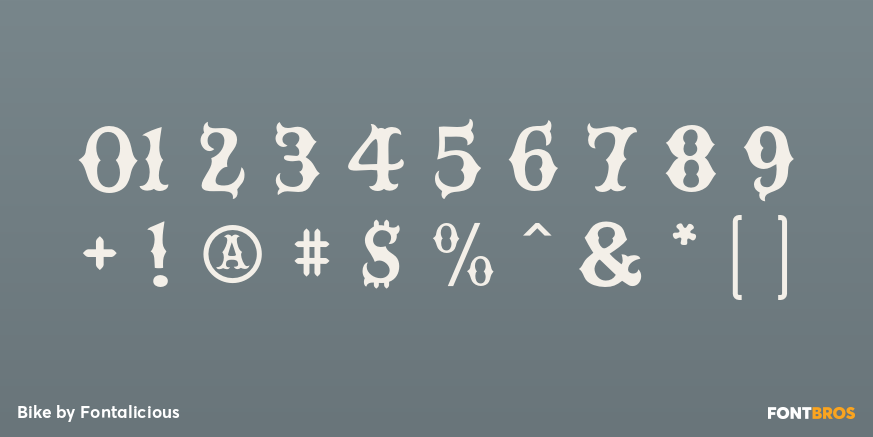 Bike Font Poster #1