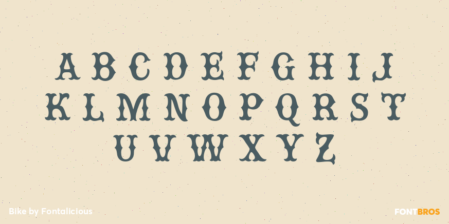 Bike Font Poster #1