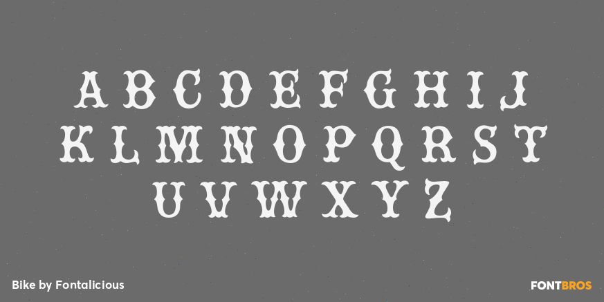 Bike Font Poster #1