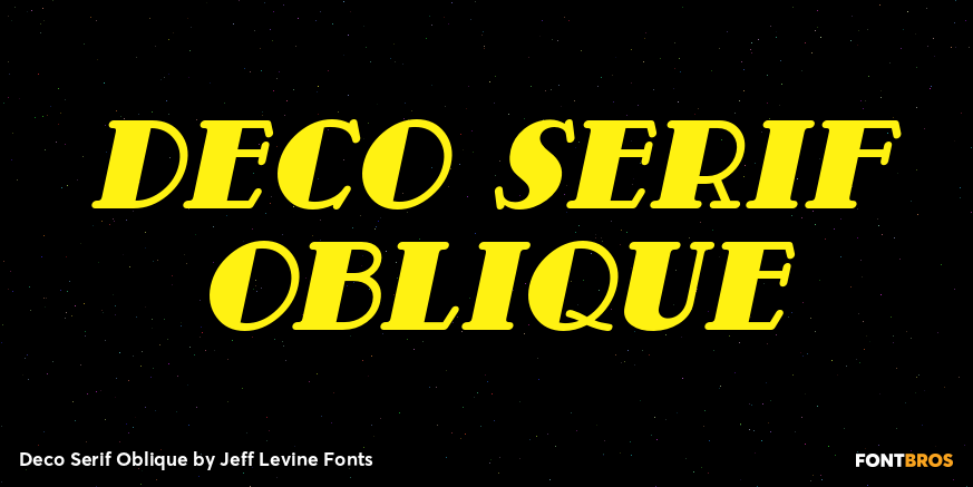 Deco Serif Oblique Poster