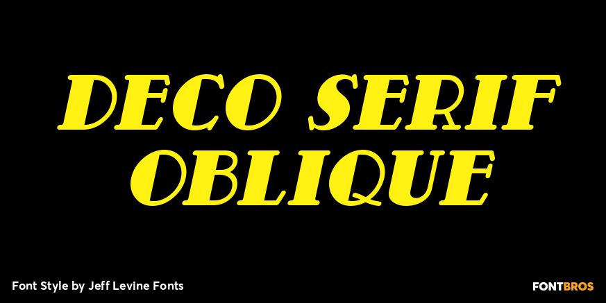 Deco Serif Oblique Poster