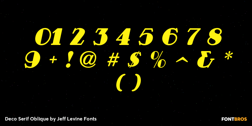 Deco Serif Oblique Font Poster #4