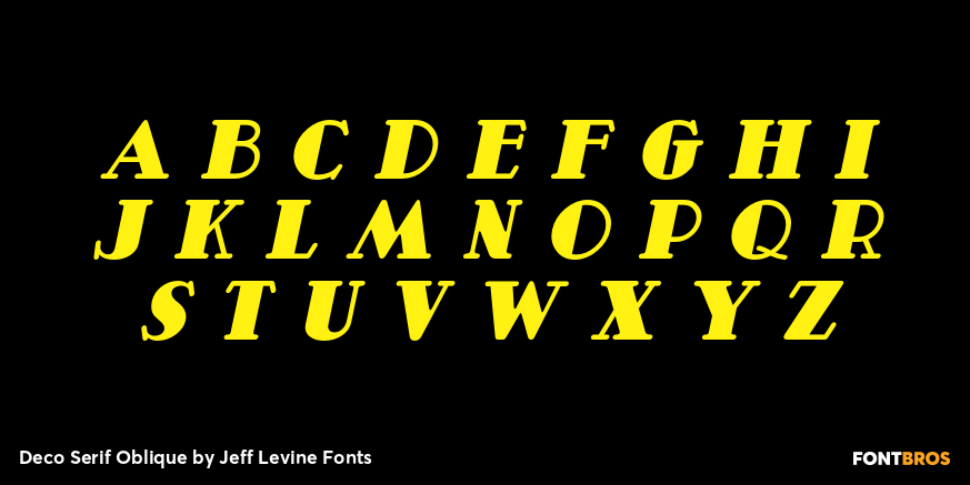 Deco Serif Oblique Font Poster #1