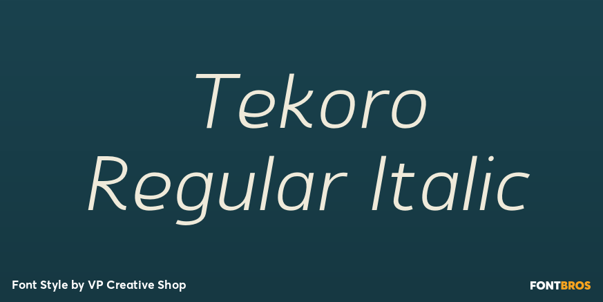 Tekoro Regular Italic Poster
