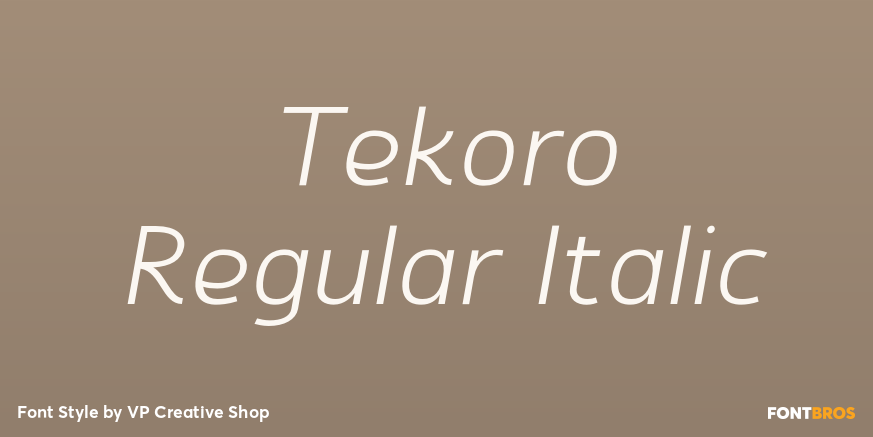 Tekoro Regular Italic Poster