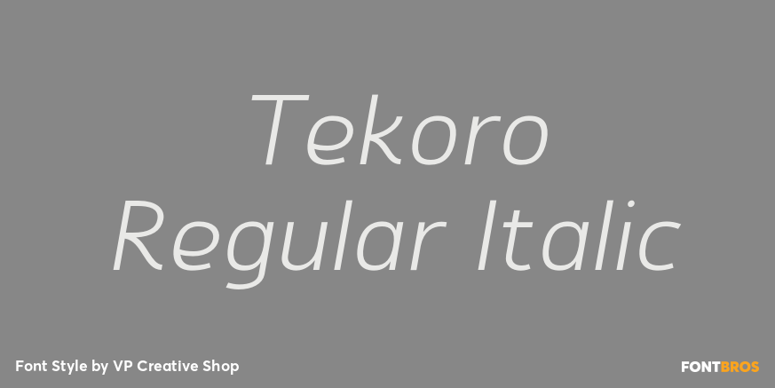 Tekoro Regular Italic Poster