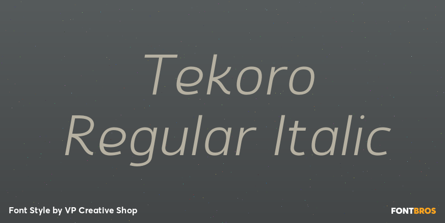 Tekoro Regular Italic Poster