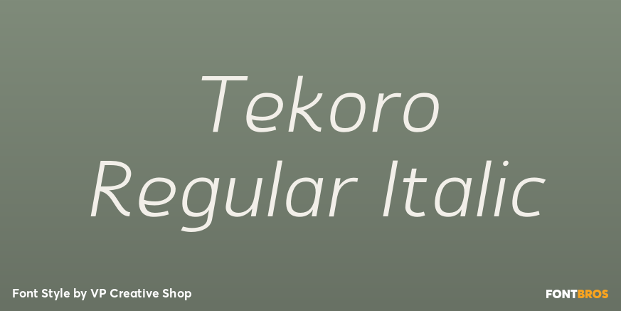 Tekoro Regular Italic Poster