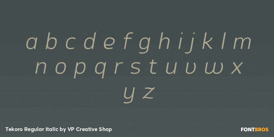 Tekoro Regular Italic Font Poster #3