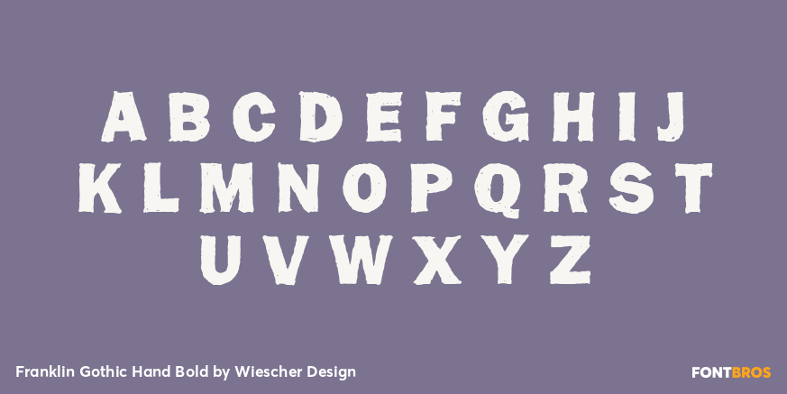 Franklin Gothic Hand Bold Font Poster #2