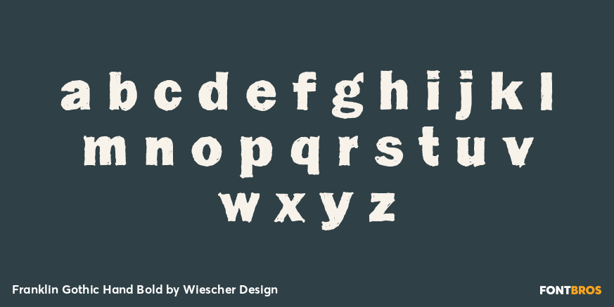 Franklin Gothic Hand Bold Font Poster #3