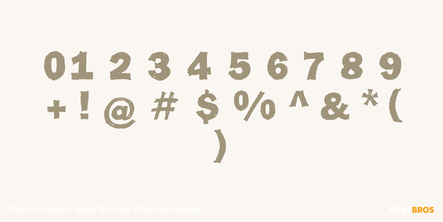 Franklin Gothic Hand Bold Font Poster #4