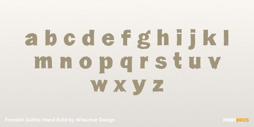 Franklin Gothic Hand Bold Font Poster #1