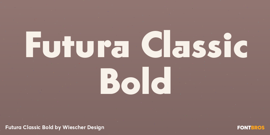 Futura Classic Bold Font Poster #1