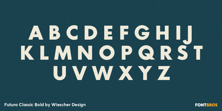 Futura Classic Bold Font Poster #2