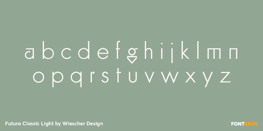 Futura Classic Light Font Poster #3