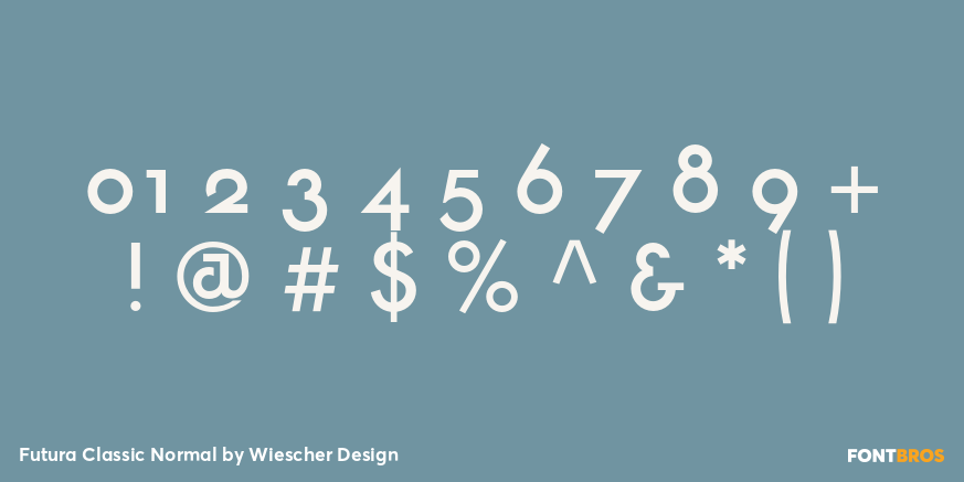 Futura Classic Normal Font Poster #1