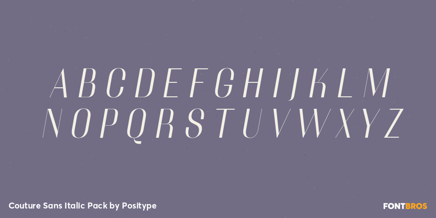 Couture Sans Italic Pack Font Poster #2