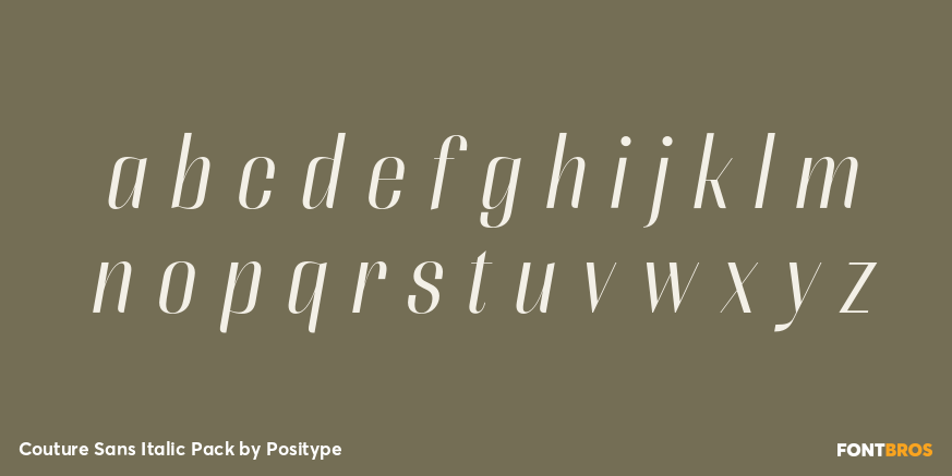 Couture Sans Italic Pack Font Poster #3