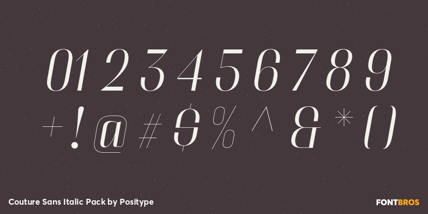 Couture Sans Italic Pack Font Poster #4
