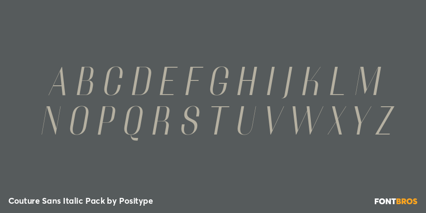 Couture Sans Italic Pack Font Poster #2