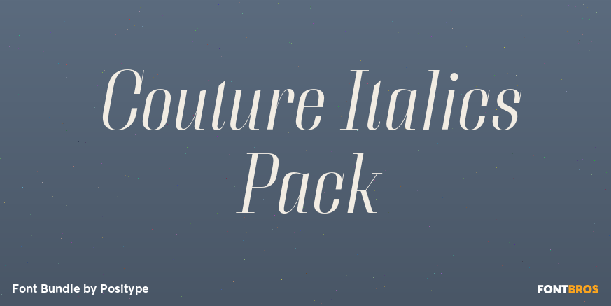 Couture Italics Pack Font Poster #1