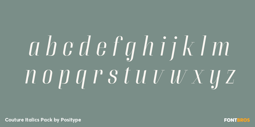 Couture Italics Pack Font Poster #1