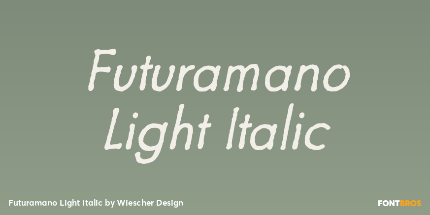 Futuramano Light Italic Font Poster #1