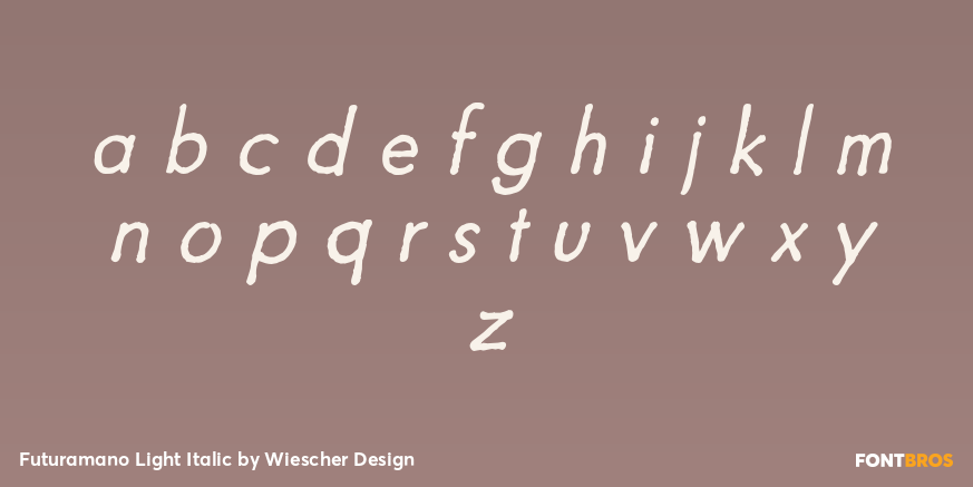 Futuramano Light Italic Font Poster #3