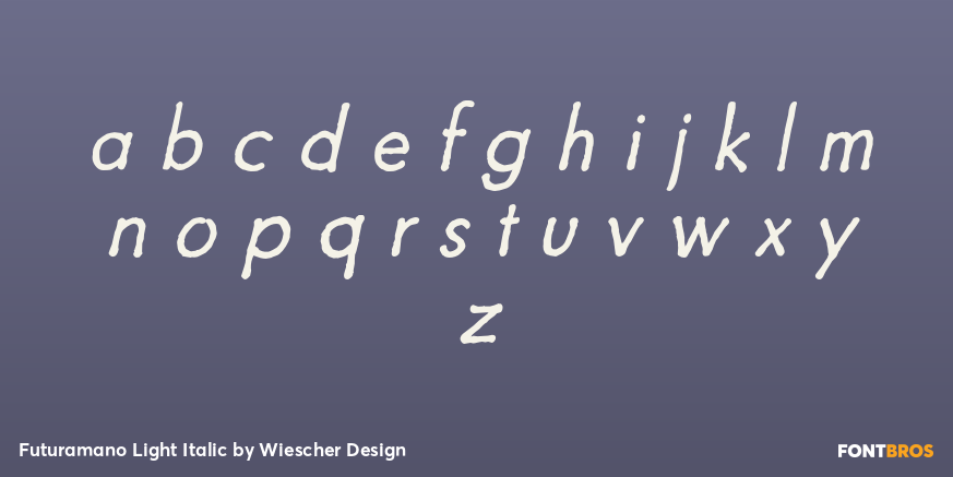 Futuramano Light Italic Font Poster #1