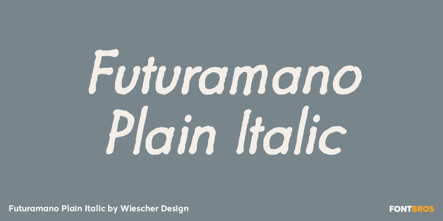 Futuramano Plain Italic Font Poster #1