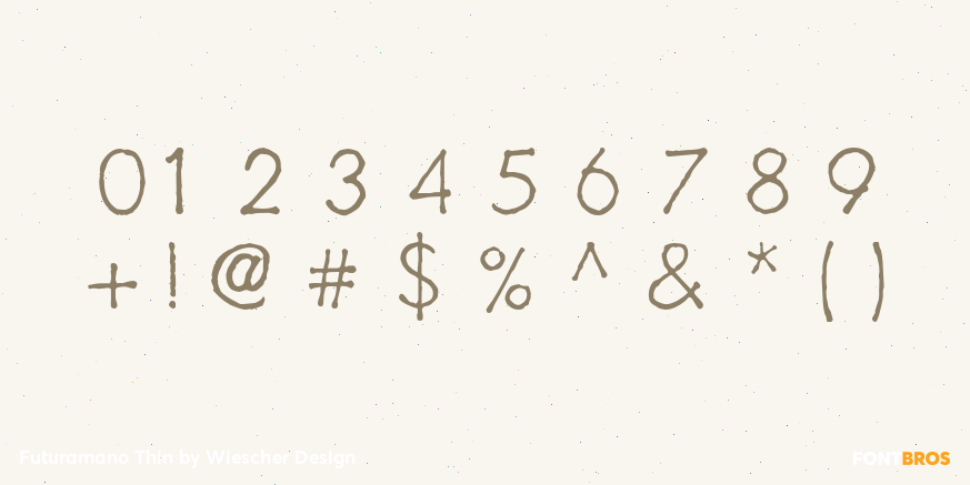 Futuramano Thin Font Poster #1