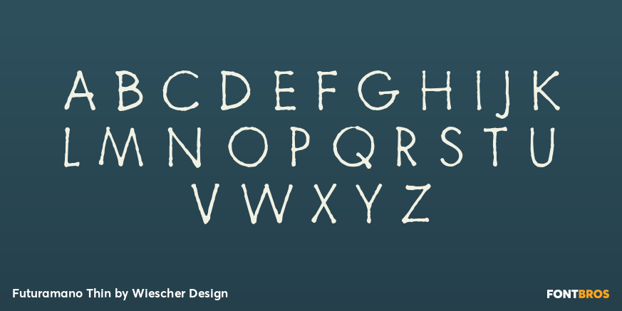 Futuramano Thin Font Poster #1