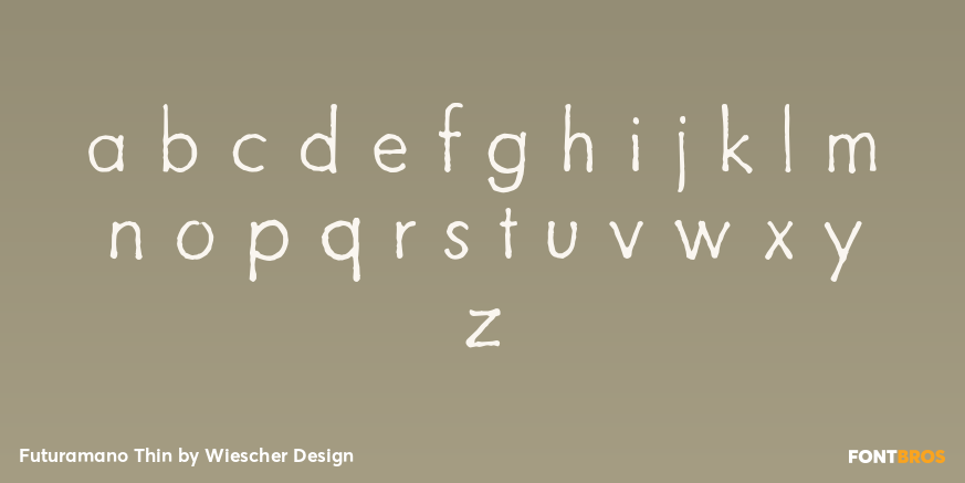 Futuramano Thin Font Poster #1