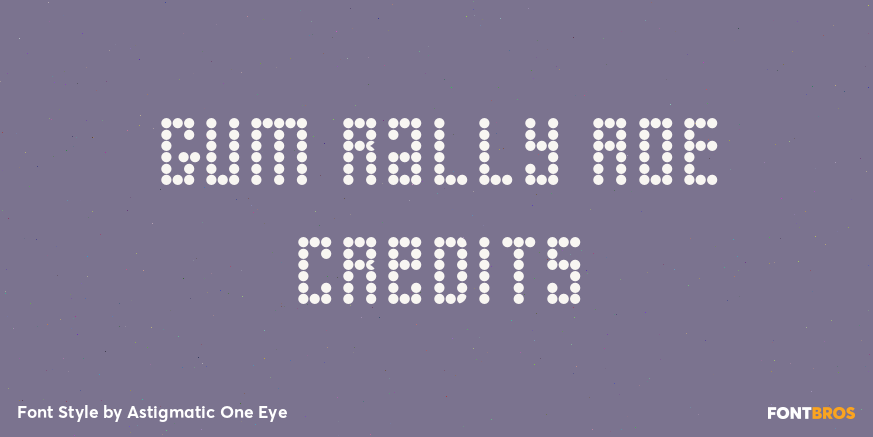 Gum Rally AOE Credits Poster