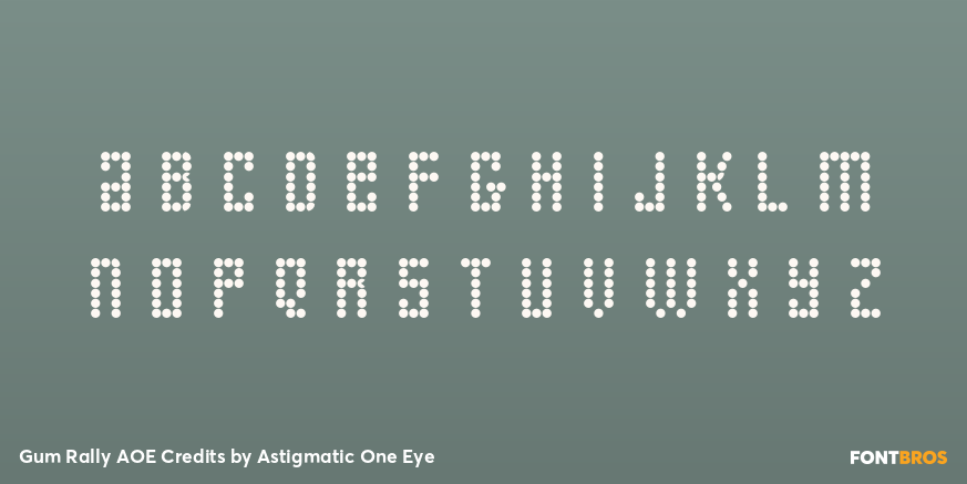Gum Rally AOE Credits Font Poster #3