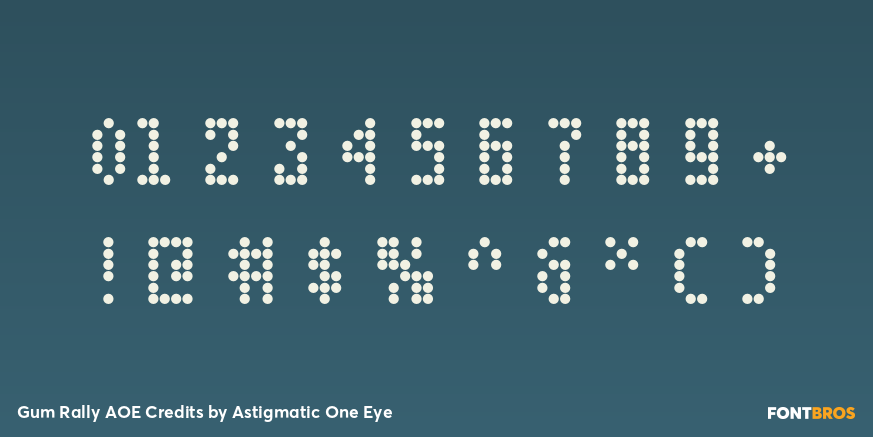 Gum Rally AOE Credits Font Poster #4