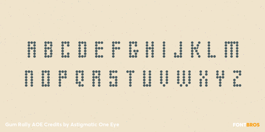 Gum Rally AOE Credits Font Poster #1