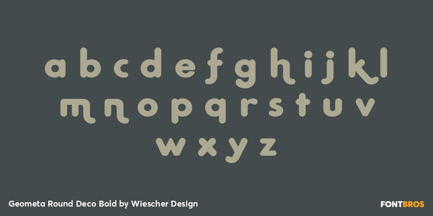 Geometa Round Deco Bold Font Poster #3