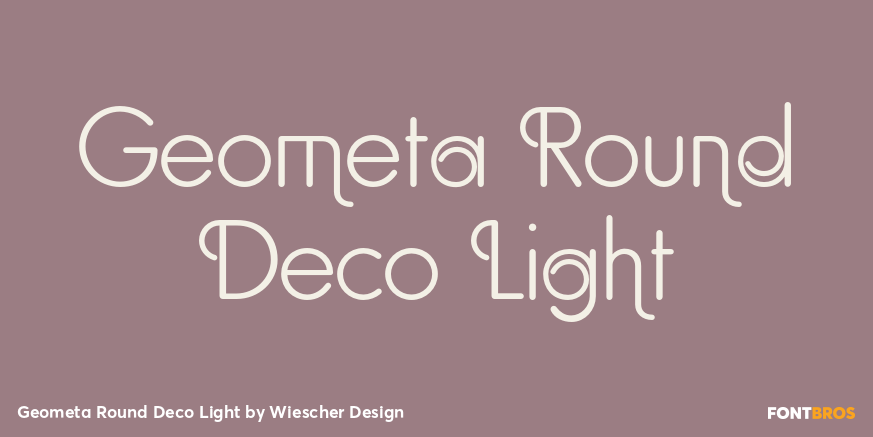 Geometa Round Deco Light Font Poster #1