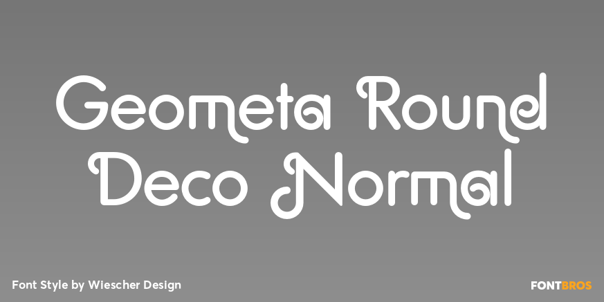Geometa Round Deco Normal Font Poster #1