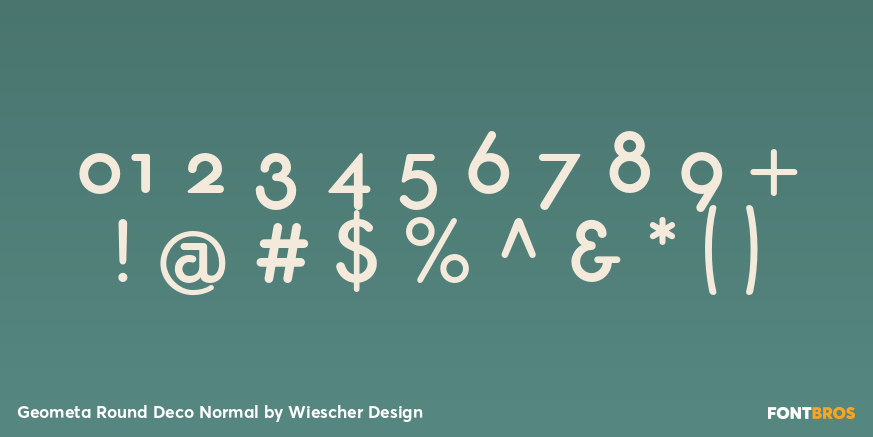 Geometa Round Deco Normal Font Poster #4