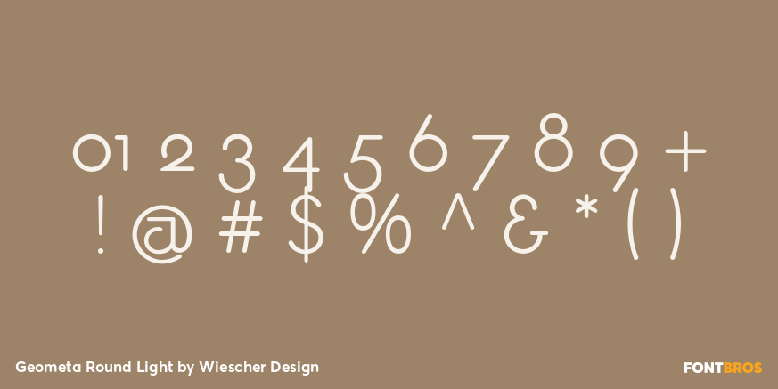 Geometa Round Light Font Poster #1